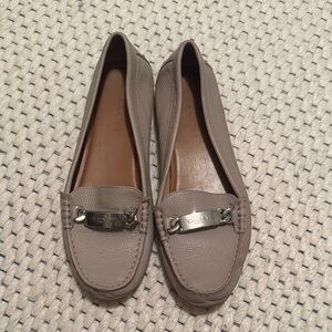 Coach Women's Taupe Leather Loafers